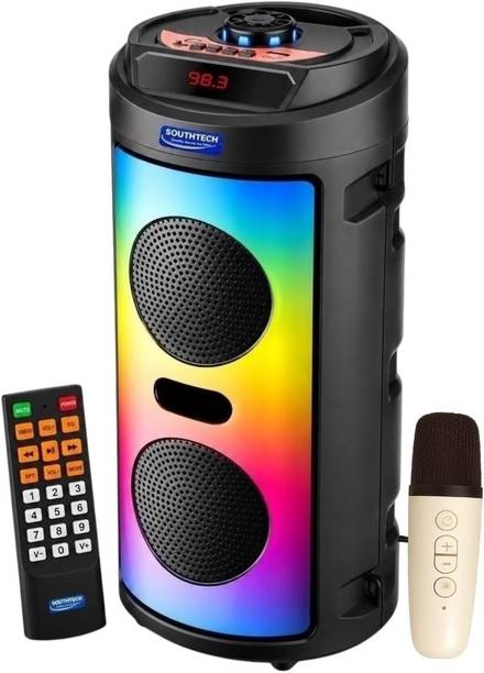 SOUTHTECH BEAT WAVE 40W Bluetooth Tower Speaker | Dual Woofer |Dancing RGB Lights | 40 W Bluetooth Speaker