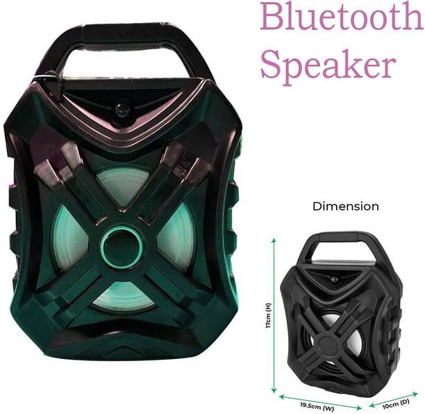 Techobucks Brand New RGB Lights Rich Bass 360° Stereo Sound, Built-in Mic Port 12H Playtime 10 W Bluetooth Speaker