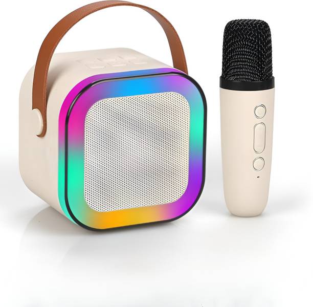 keeva K12 Speaker Machine Bluetooth-Compatible Wireless Karaoke Mic Speaker with RGB 5 W Bluetooth Speaker