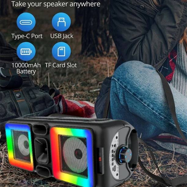 Clairbell W94_Pushpa Beast 1200 Bluetooth Speaker with Karaoke Mic & RGB Lights 14 W Bluetooth Speaker