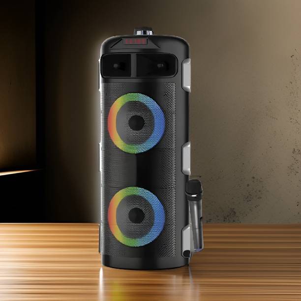 GUGGU C51_Paris 35W Bluetooth Karaoke Speaker with RGB Lights & Dual 4 Drivers" 35 W Bluetooth Speaker