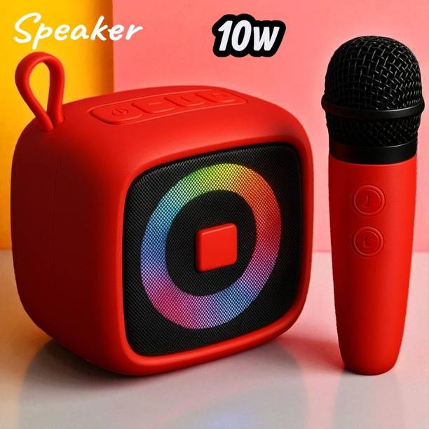 Ziddjeet X318 Mini Bluetooth Speaker with Microphone and LED Ring Light 10 W Bluetooth Speaker