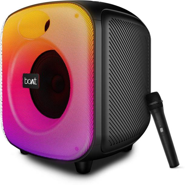 boAt Partypal 65 Pro, Wireless Karaoke Mic, 8H Battery, Bass Boost, RGB LEDs 42 W Bluetooth Party Speaker