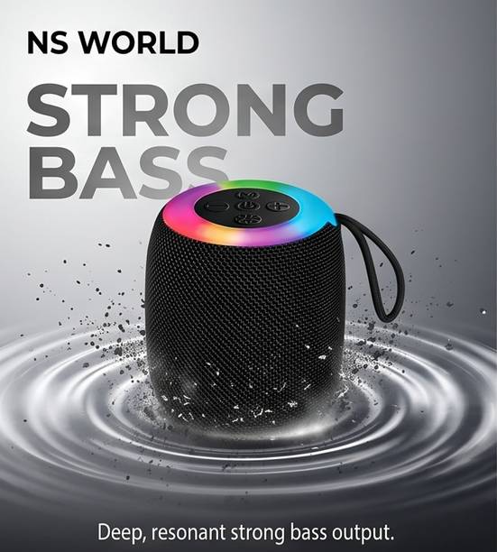 NS WORLD Maxtron Pro Wireless Bluetooth Portable Speaker RGB Light,USB,TF & Loud Bass 8 W Bluetooth PA Speaker