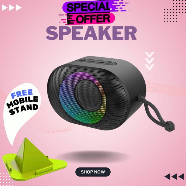 Clairbell 10W Bluetooth Speaker with 6 Hours Wireless Playback ,RGB Light speakerGH453 10 W Bluetooth Party Speaker