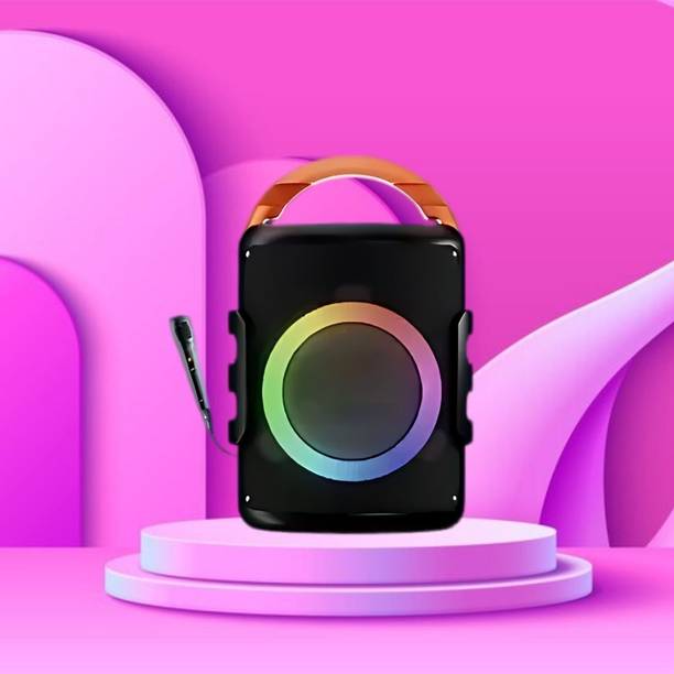 GUGGU DJ Box 20W Bluetooth Speaker with FM Radio, Mic, RGB Light & 4 hour's backQO400 20 W Bluetooth Party Speaker