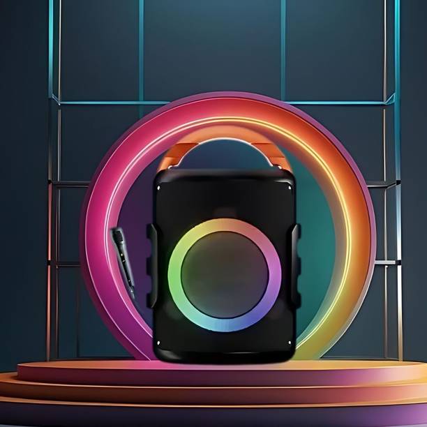 FRONY DJ Box 20W Bluetooth Speaker with FM Radio, Mic, RGB Light & 4 hour's backJK308 20 W Bluetooth Party Speaker