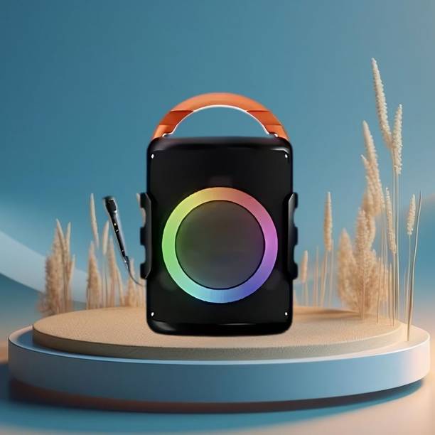 GUGGU DJ Box 20W Bluetooth Speaker with FM Radio, Mic, RGB Light & 4 hour's backQO491 20 W Bluetooth Party Speaker