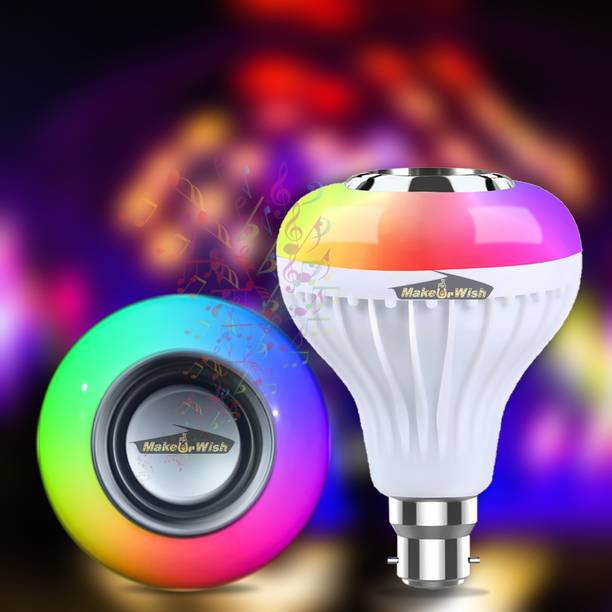 Make Ur Wish Bluetooth Music LED Multicolor Bulb Built In Audio Speaker, Music Player 6 W Bluetooth Party Speaker