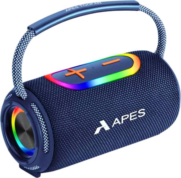 APES Toofan Bluetooth Speaker, 6Hrs Playtime, Dynamic RGB LED's,TF card, USB, and AUX 10 W Bluetooth Party Speaker
