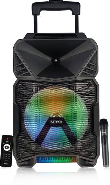 Intex Multimedia Speaker T-300 Pro Trolley Speaker with Karaoke Wireless Mic 40 W Bluetooth Party Speaker