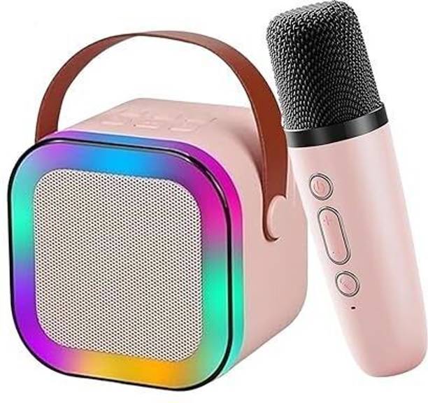 K-TRON Karaoke Mic with Speaker for Kids Bluetooth Speaker with Mic 12 W Bluetooth Party Speaker