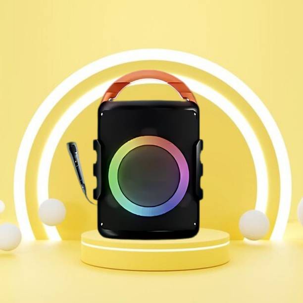 GUGGU DJ Box 20W Bluetooth Speaker with FM Radio, Mic, RGB Light & 4 hour's backQO302 20 W Bluetooth Party Speaker