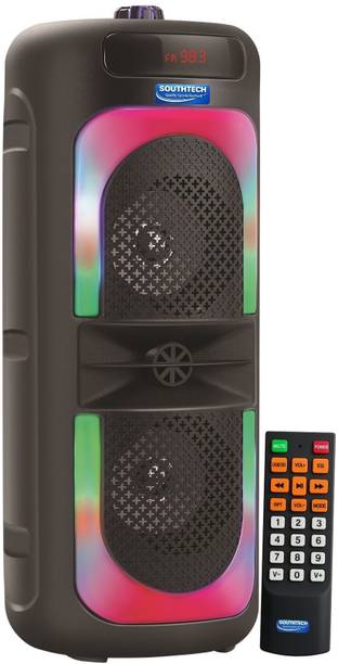 SOUTHTECH 40 W Tower Speaker | Dual Woofer | RGB Lights | 12H Playtime | 40 W Bluetooth Party Speaker