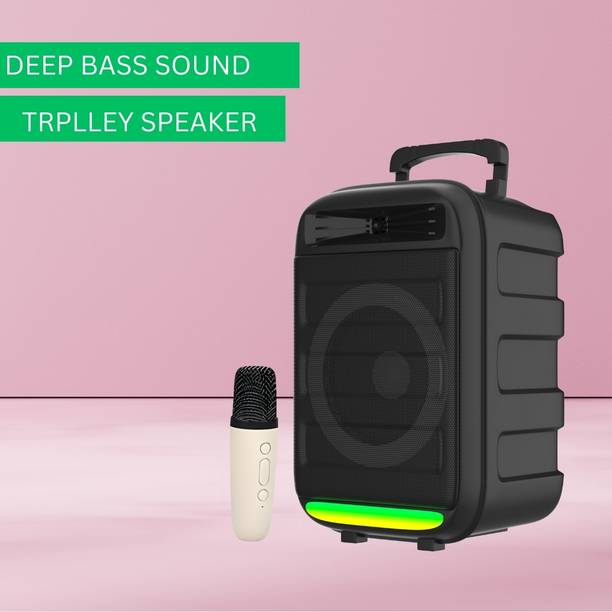 SACRO Monster (BLUETOOTH TROLLEY SPEAKER) High Bass Sound Quality With Karaoke MicI291 35 W Bluetooth Party Speaker