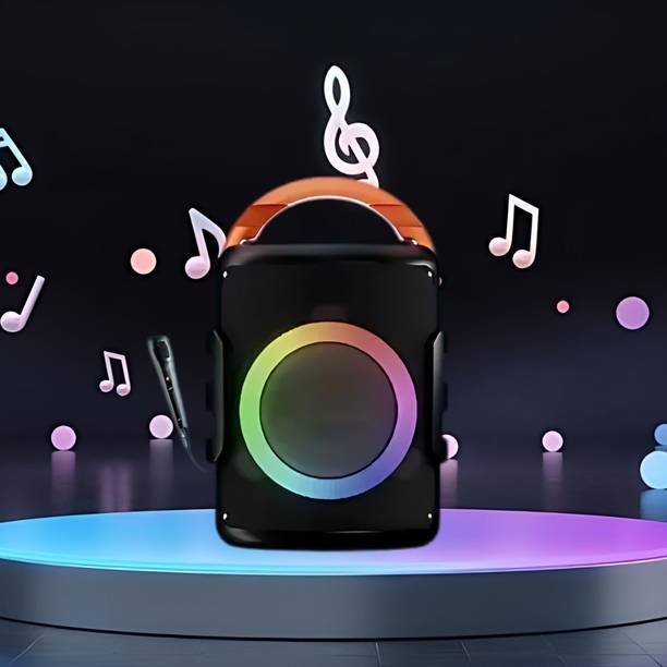 GUGGU DJ Box 20W Bluetooth Speaker with FM Radio, Mic, RGB Light & 4 hour's backQO345 20 W Bluetooth Party Speaker