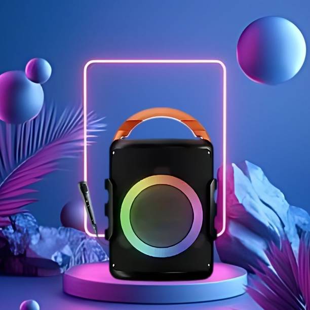 GUGGU DJ Box 20W Bluetooth Speaker with FM Radio, Mic, RGB Light & 4 hour's backQO355 20 W Bluetooth Party Speaker