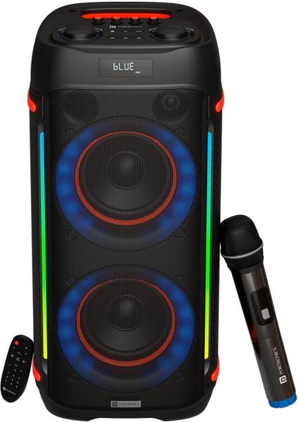 Portronics Iron Beats IV 250W Party Speaker With Dual 6" Subwoofer,4 Hrs Playtime,LED Light 250 W Bluetooth Party Speaker