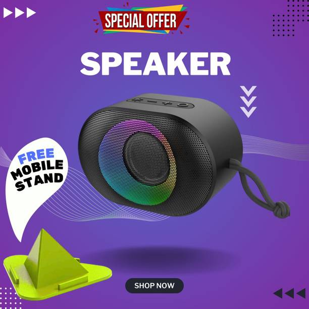 FRONY 10W Bluetooth Speaker with 6 Hours Wireless Playback ,RGB Light speakerFJ332 10 W Bluetooth Party Speaker