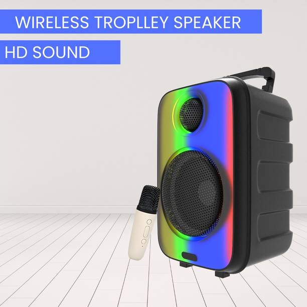 YAROH Raibow (BLUETOOTH TROLLEY SPEAKER) Dynamic Thunder Sound With Karaoke MicD30 35 W Bluetooth Party Speaker