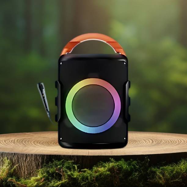 Clairbell DJ Box 20W Bluetooth Speaker with FM Radio, Mic, RGB Light & 4 hour's backER454 20 W Bluetooth Party Speaker