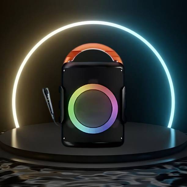 GUGGU DJ Box 20W Bluetooth Speaker with FM Radio, Mic, RGB Light & 4 hour's backQO290 20 W Bluetooth Party Speaker