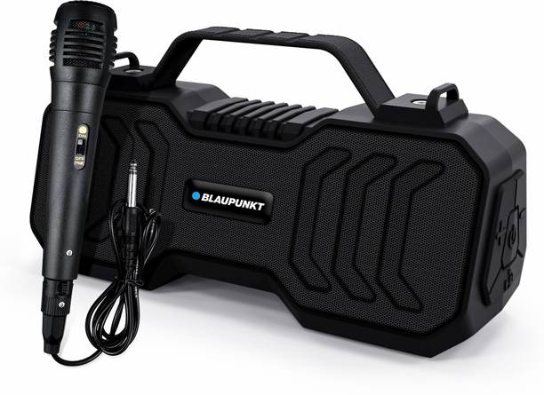 Blaupunkt Atomik BB20 20W Boombox I Wireless Mic I Outdoor BT Speaker with Carrying Strap 20 W Bluetooth Party Speaker