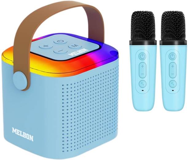 Melbon Mini Vocal Portable Karaoke – Wireless Bluetooth Sound Speaker with Dual Mic 10 W Bluetooth Party Speaker