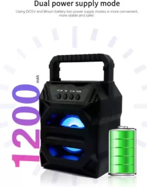 YAROH DIX_484A_WS02 WIRELESS 3D ULTRA SOUND SPEAKER WITH LED LIGHT/FM/USB/SD SLOT 48 W Bluetooth Party Speaker