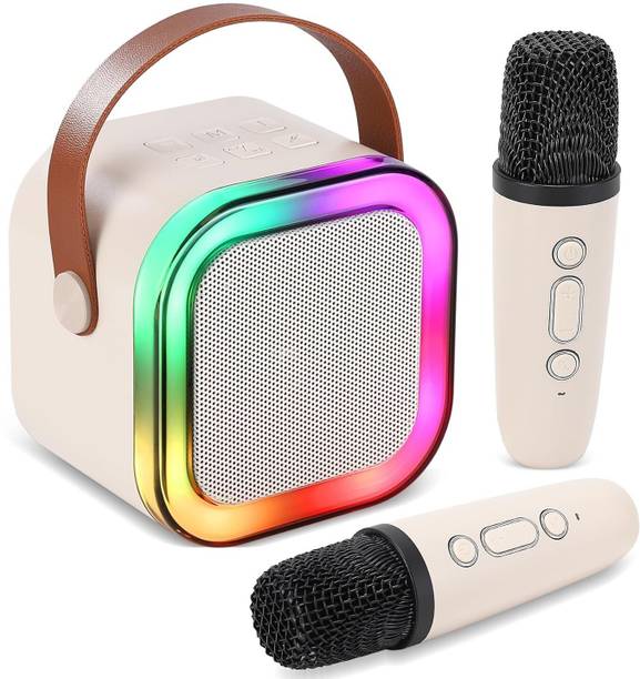 YGM Acoustic Foams - Portable Kids Karaoke Speaker with 2 Mic, 5-6 Hrs Playtime & Voice Changing 5 W Bluetooth Party Speaker