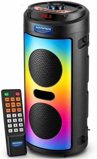 SOUTHTECH Party Pal Bluetooth Party Tower Speaker|Dual Woofer|Dancing RGB Lights|Remote| 40 W Bluetooth Party Speaker