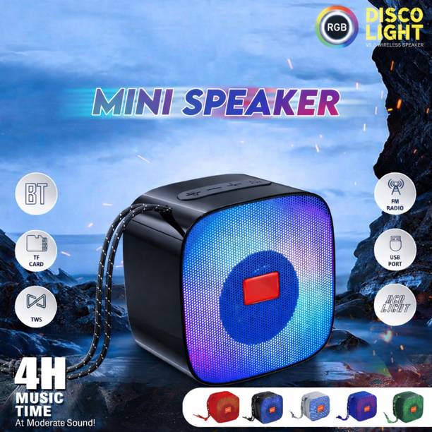 NOYMI Pick Pack Series Portable Bluetooth Speakers, Colorful Lights, (Multicolor) 5.6 W Bluetooth Party Speaker