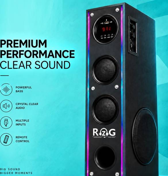 RZG Q-19 Tower Speaker High Bass Bluetooth Speaker 120 W Bluetooth Party Speaker