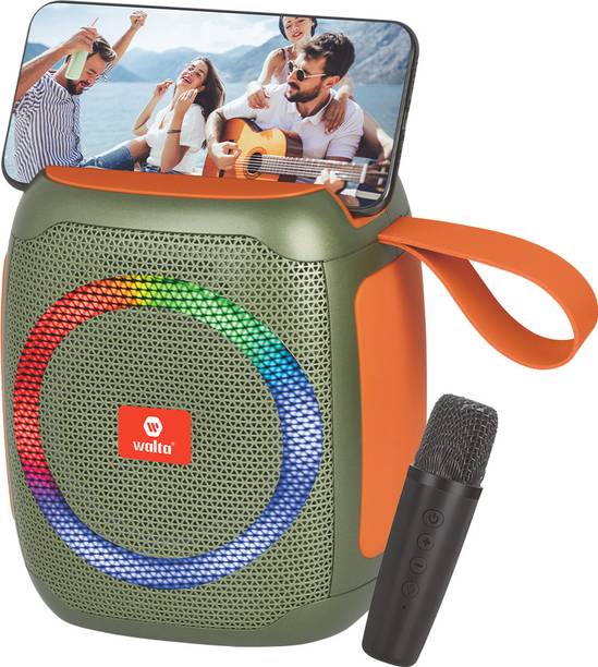 walta Pop Star Portable Speaker: 10W Sound, Wireless Mic & TWS 10 W Bluetooth Party Speaker