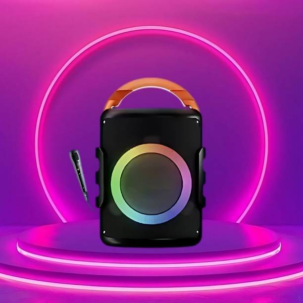 GUGGU DJ Box 20W Bluetooth Speaker with FM Radio, Mic, RGB Light & 4 hour's backQO349 20 W Bluetooth Party Speaker