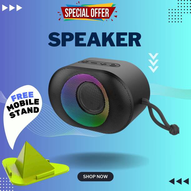 Clairbell 10W Bluetooth Speaker with 6 Hours Wireless Playback ,RGB Light speakerGH412 10 W Bluetooth Party Speaker