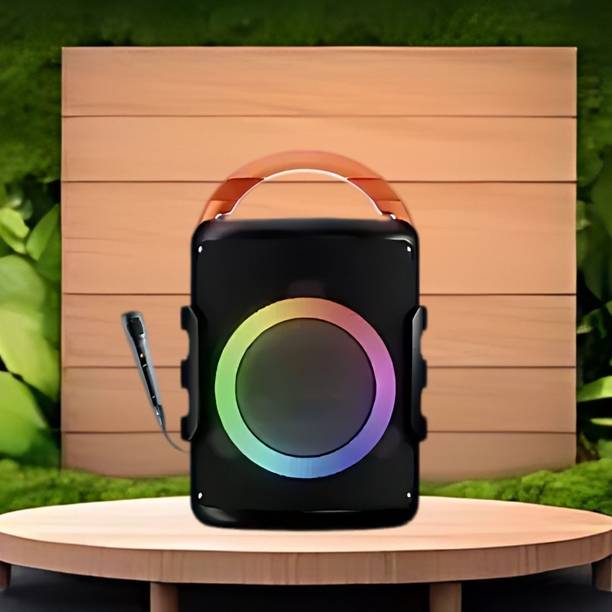 GUGGU DJ Box 20W Bluetooth Speaker with FM Radio, Mic, RGB Light & 4 hour's backQO427 20 W Bluetooth Party Speaker