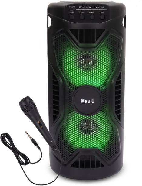 ME&U RockStar Music 12 hours play time BT TWS Mic RGB light FM USB AUX 30 W Bluetooth Party Speaker