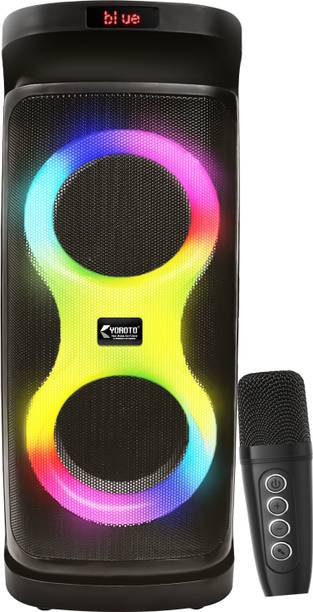 YOROTO J27 50W Bluetooth Party Speaker with Wireless Mic, RGB Lights & TWS 50 W Bluetooth Party Speaker