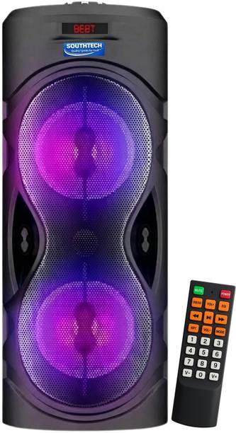 SOUTHTECH 40W Bluetooth Party Speaker | Dual Woofer | RGB LED Lights | Remote | 40 W Bluetooth Party Speaker