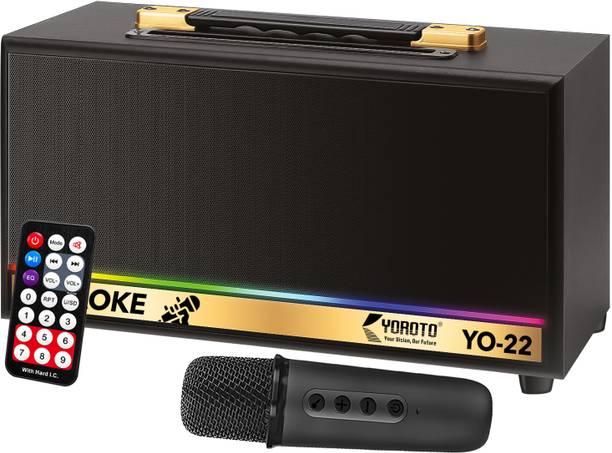 YOROTO Wireless Karaoke Bluetooth Speaker with RGB Lights & deep Bass 30 W Bluetooth Party Speaker