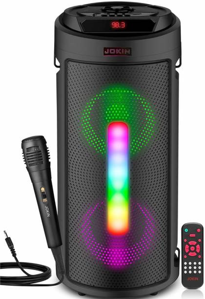 JOKIN BLUETOOTH SPEAKER WITH FM USB AUX KARAOKE WIRED MIC RGB LIGHT 40 W Bluetooth Party Speaker
