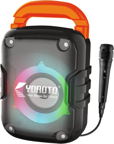 YOROTO Bluetooth Party Speaker with Mic, RGB Lights & Tws Mode for Outdoor and Indoor 25 W Bluetooth Party Speaker