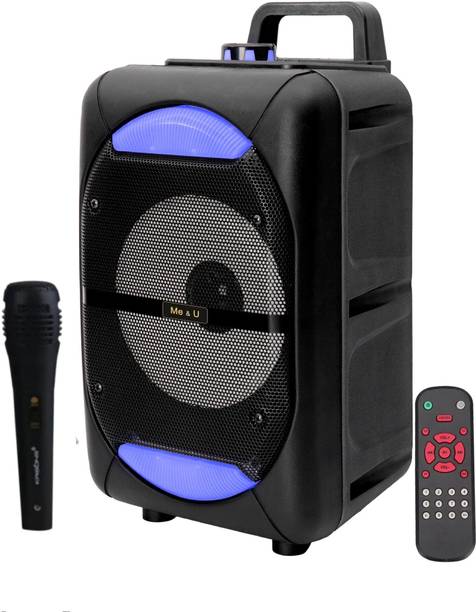 ME&U Stonepro 8 hours play time with Bluetooth Karaoke Wired Mic RGB light FM USB AUX 60 W Bluetooth Party Speaker