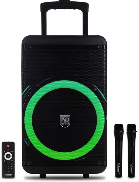 DH Discovery Partypop 900W (6Hrs Playtime,2 Wireless Mic,Guitar Input,TWS & EQ Mode) 900 W Bluetooth Party Speaker