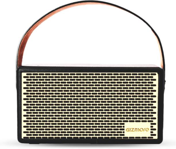 Gizmore GIZ MS516 Portable Speaker| Wooden Cabinet With Leather Strap, 5H Playback 16 W Bluetooth Speaker