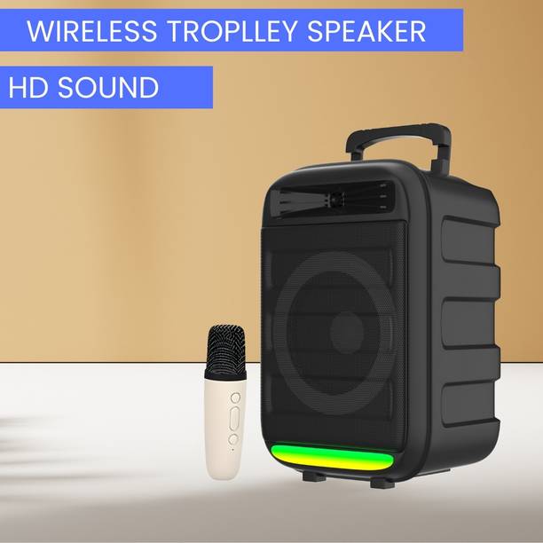 SACRO Monster (BLUETOOTH TROLLEY SPEAKER) High Bass Sound Quality With Karaoke MicI417 35 W Bluetooth Party Speaker