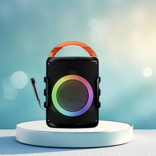 GUGGU DJ Box 20W Bluetooth Speaker with FM Radio, Mic, RGB Light & 4 hour's backQO350 20 W Bluetooth Party Speaker