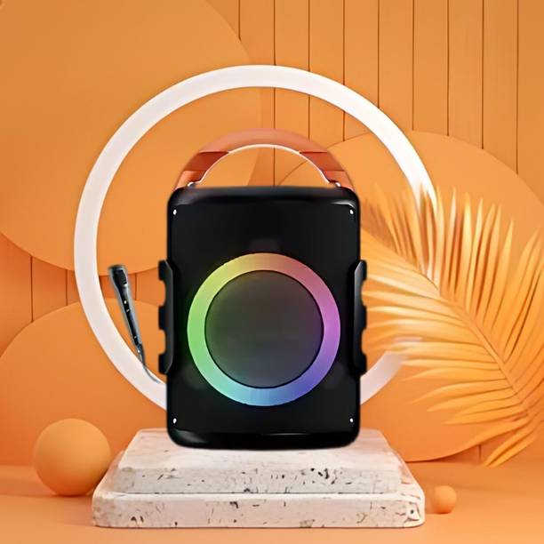 GUGGU DJ Box 20W Bluetooth Speaker with FM Radio, Mic, RGB Light & 4 hour's backQO409 20 W Bluetooth Party Speaker