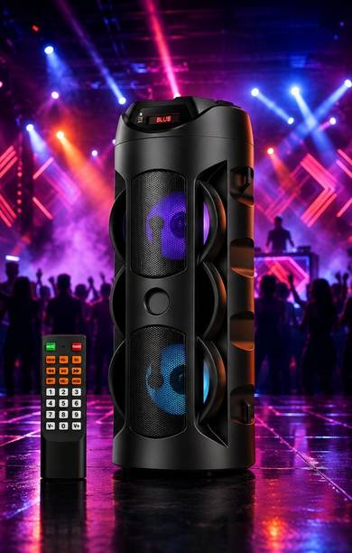 ZEKLY 40W Bluetooth Tower Speaker | Dual Woofer RGB Lights | Remote | 40 W Bluetooth Party Speaker